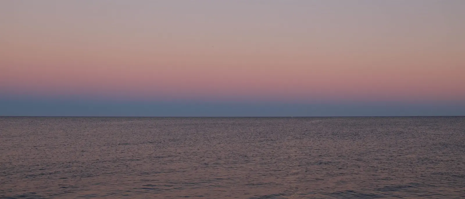 Where the ocean meets the evening